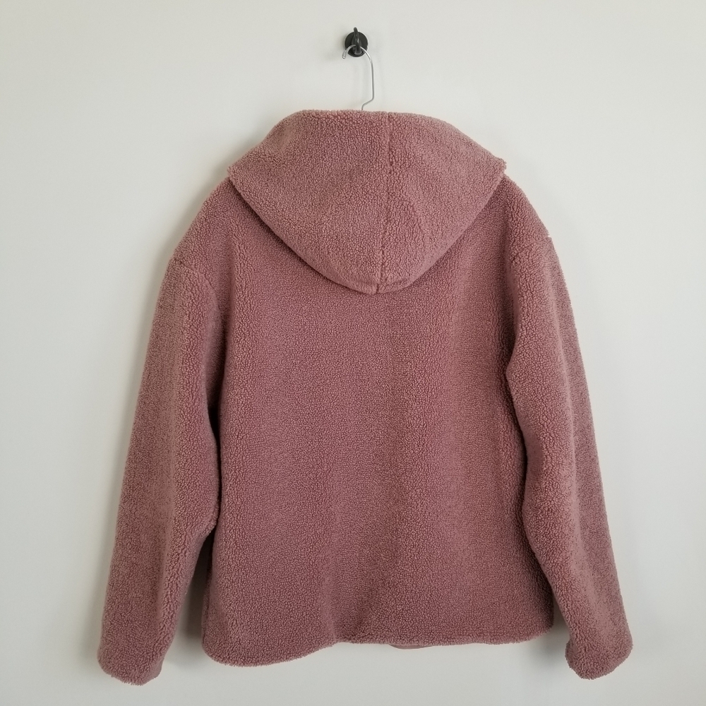 Daily Ritual Teddy Fleece Hooded Coat Medium - Picture 2 of 6